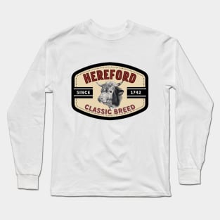 Hereford Classic Breed in BLACK Long Sleeve T-Shirt